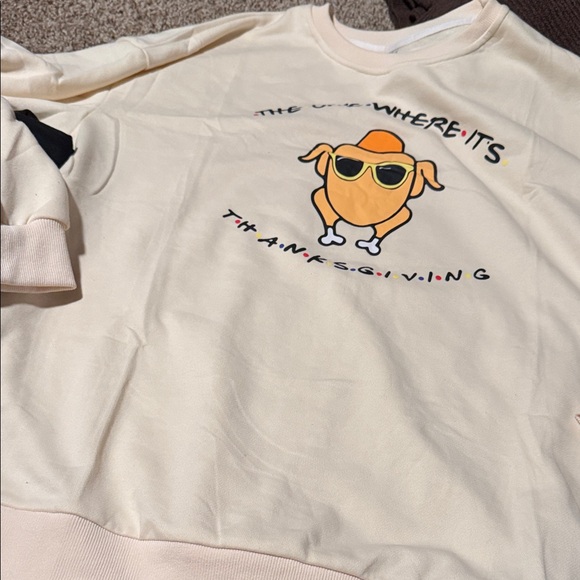 FRIENDS Tops - FRIENDS Thanksgiving Sweatshirt (L) - NWOT